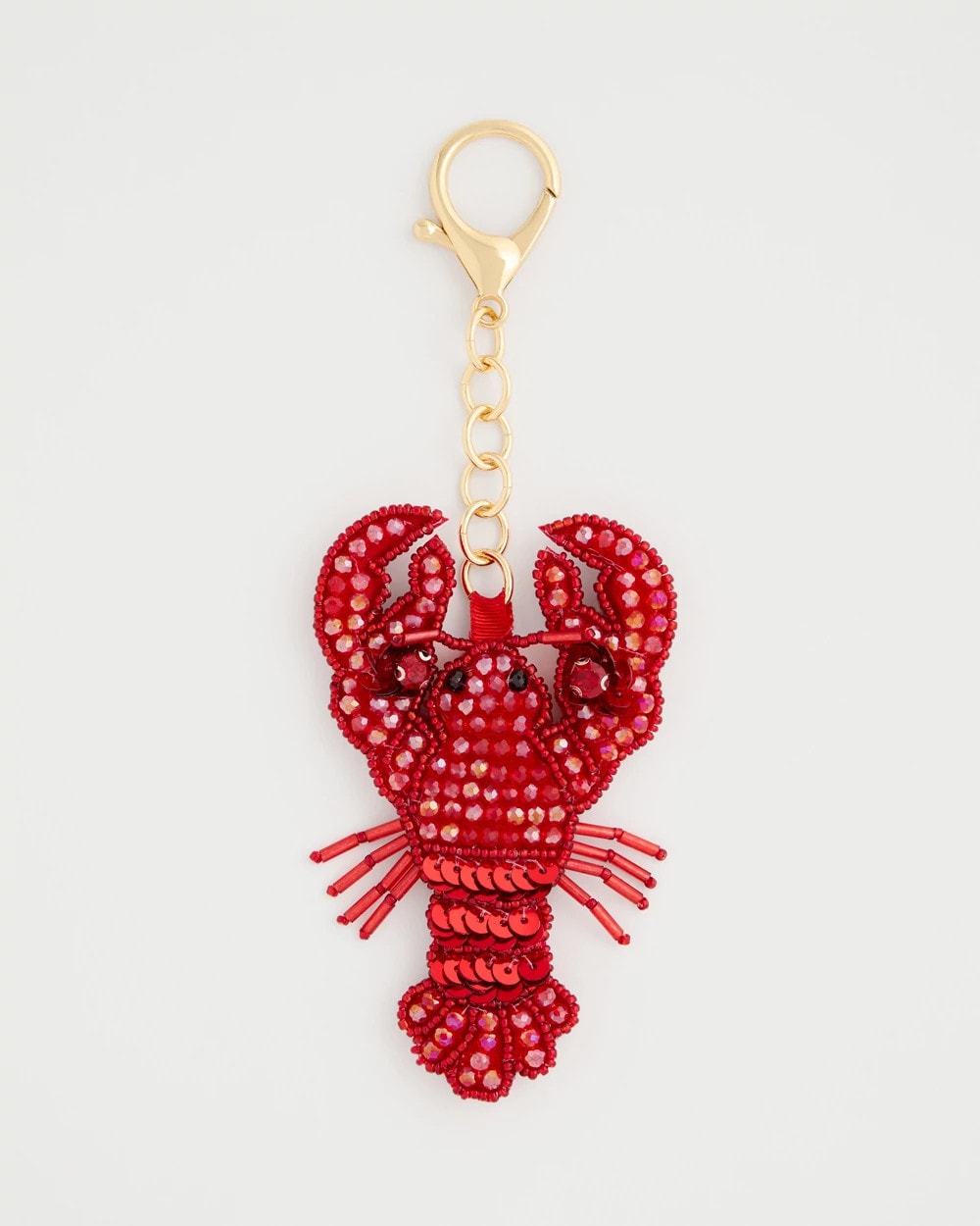 Chico's | Americana Lobster Bag Charm Key Chain/ Red