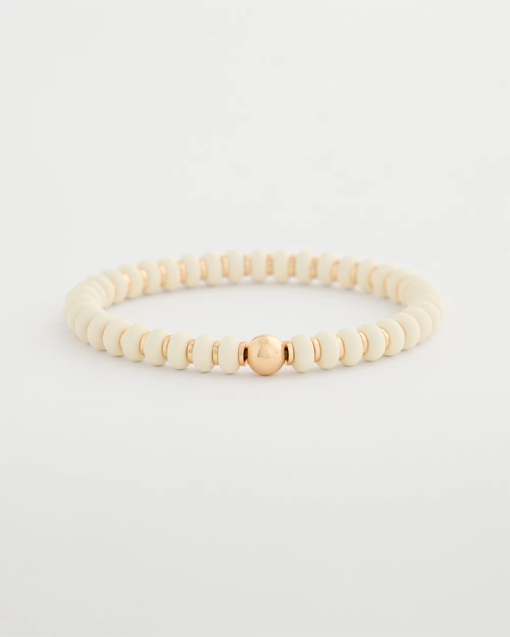 Chico's | Neutral Round Stretch Bracelet/ White