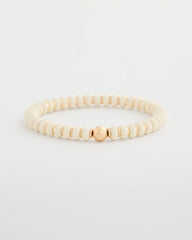 Chico's | Neutral Round Stretch Bracelet/ White