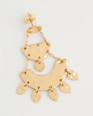 Chico's | Hammered Chandelier Earrings/ Gold