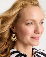 Chico's | Hammered Chandelier Earrings/ Gold