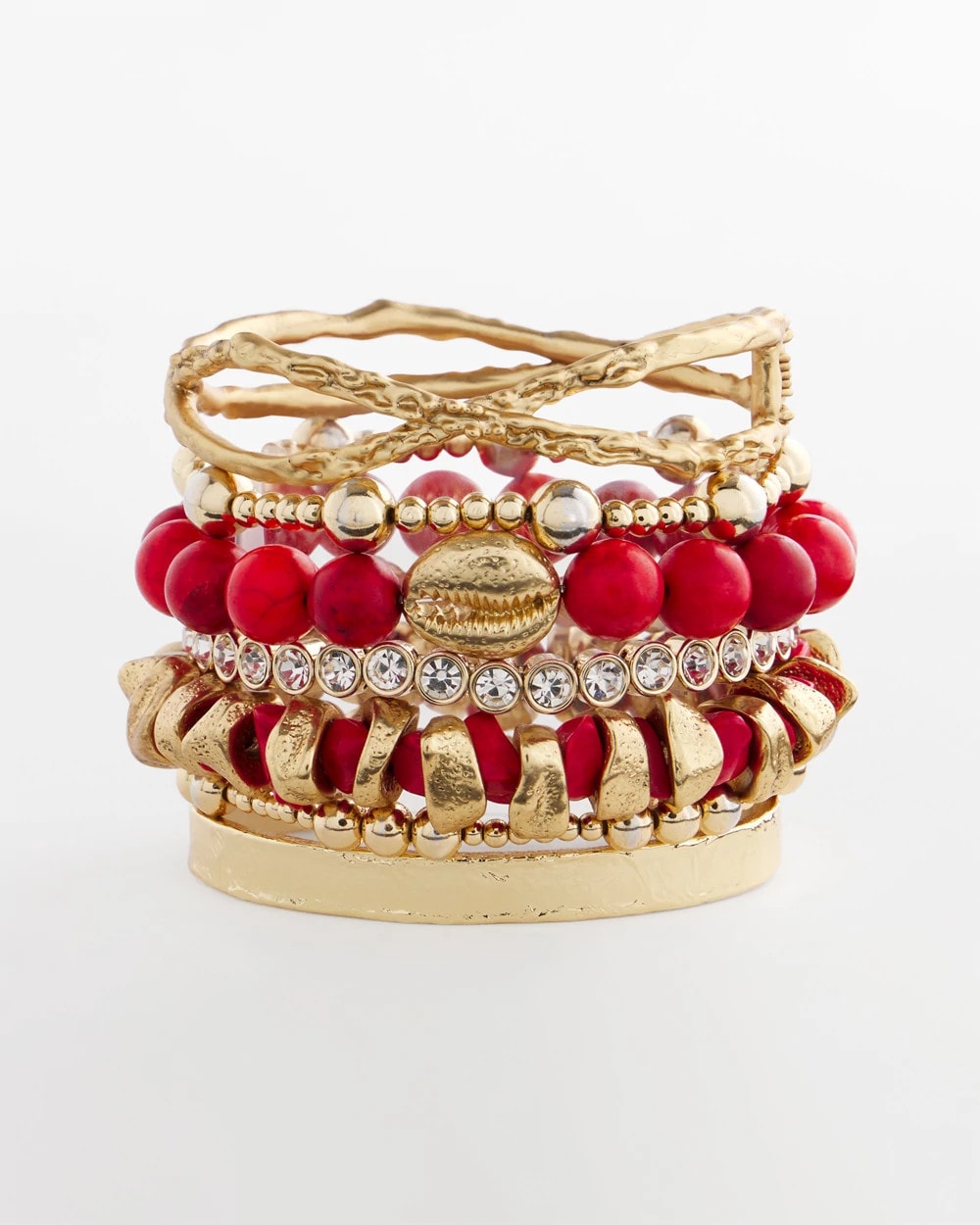 Chico's | Goldtone Flexible Cuff Bracelet/ Gold