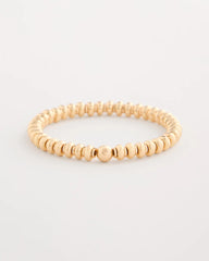 Chico's | Goldtone Rounded Stretch Bracelet/ Gold
