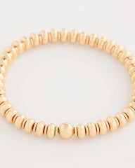 Chico's | Goldtone Rounded Stretch Bracelet/ Gold