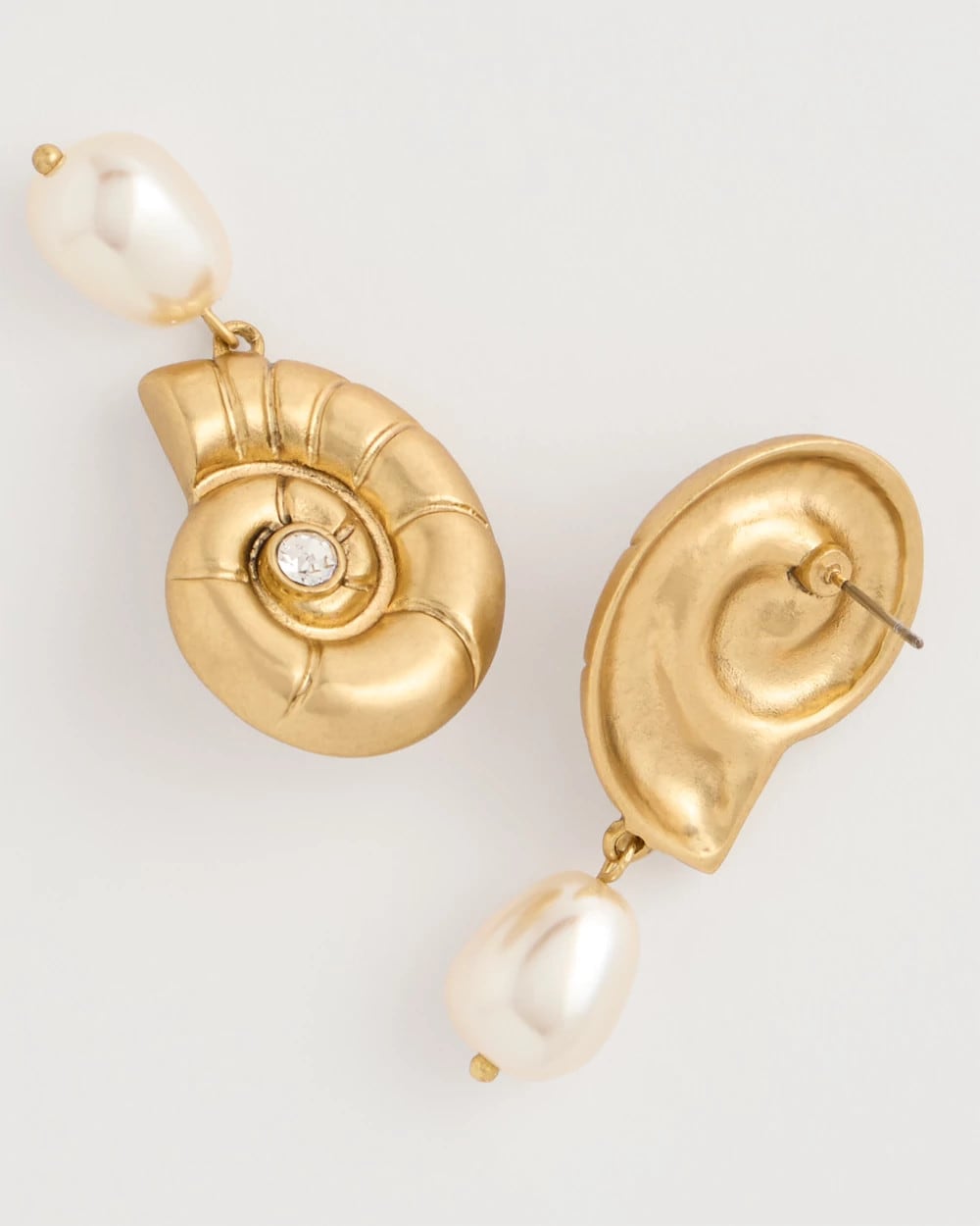 Chico's | Goldtone Spiral Shell Earrings/ Gold