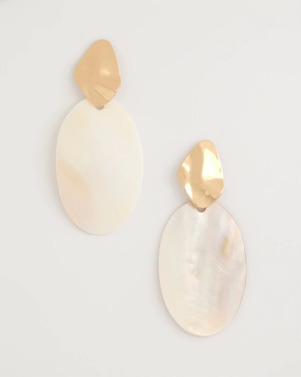 Chico's | Shell Oval Drop Earrings/ Neutral