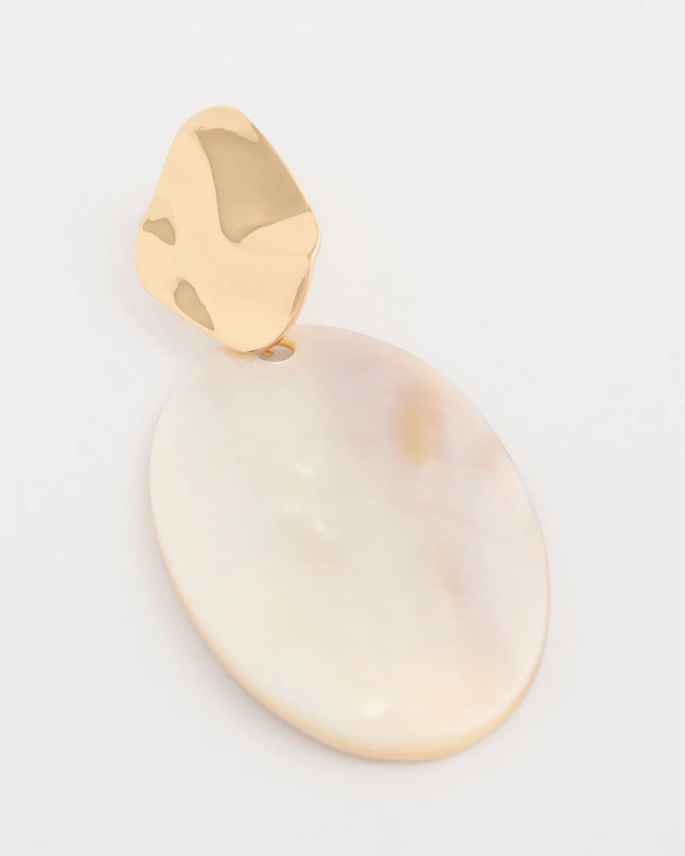 Chico's | Shell Oval Drop Earrings/ Neutral