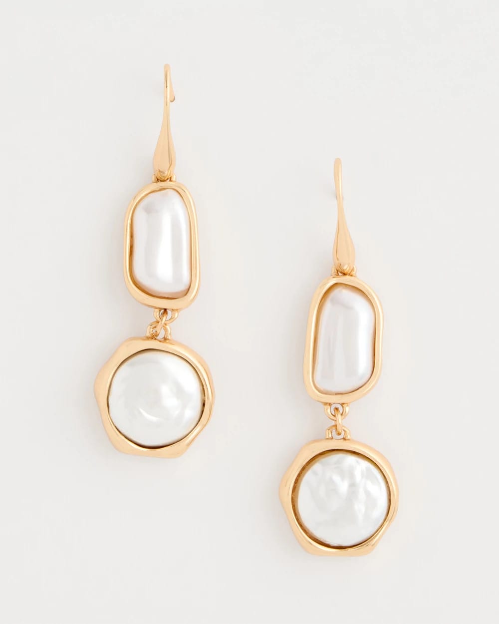 Chico's | Siren Faux Pearl Drop Earrings/ Pearl