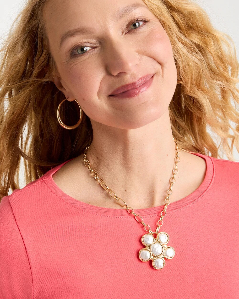 Chico's | Siren Faux Pearl Pendant Necklace/ Pearl