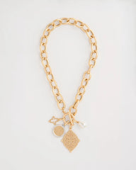 Chico's | Toggle Cameo Charm Necklace/ Gold