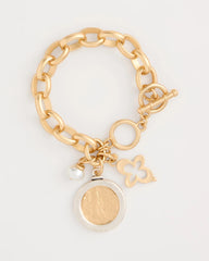 Chico's | Toggle Bar Charm Bracelet/ Gold
