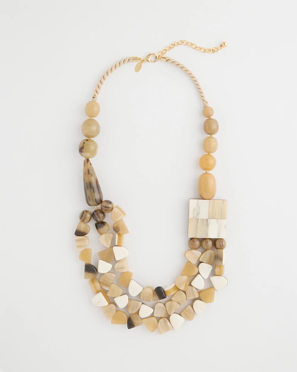 Chico's | Chico's Originals Faux Horn Geo Necklace/ Neutral