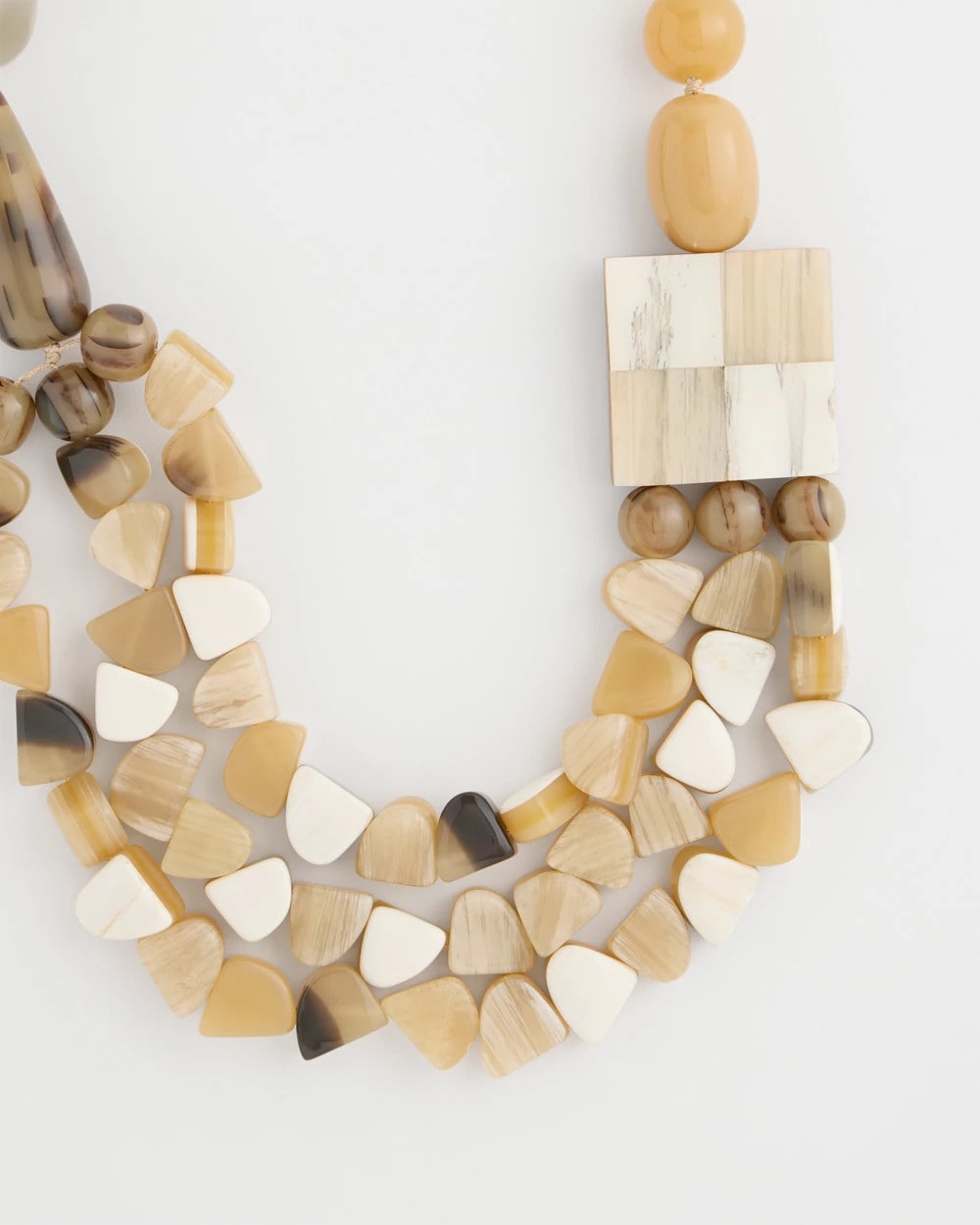 Chico's | Chico's Originals Faux Horn Geo Necklace/ Neutral