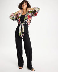 Chico's | Georgette Tie-Front Kimono/ Black