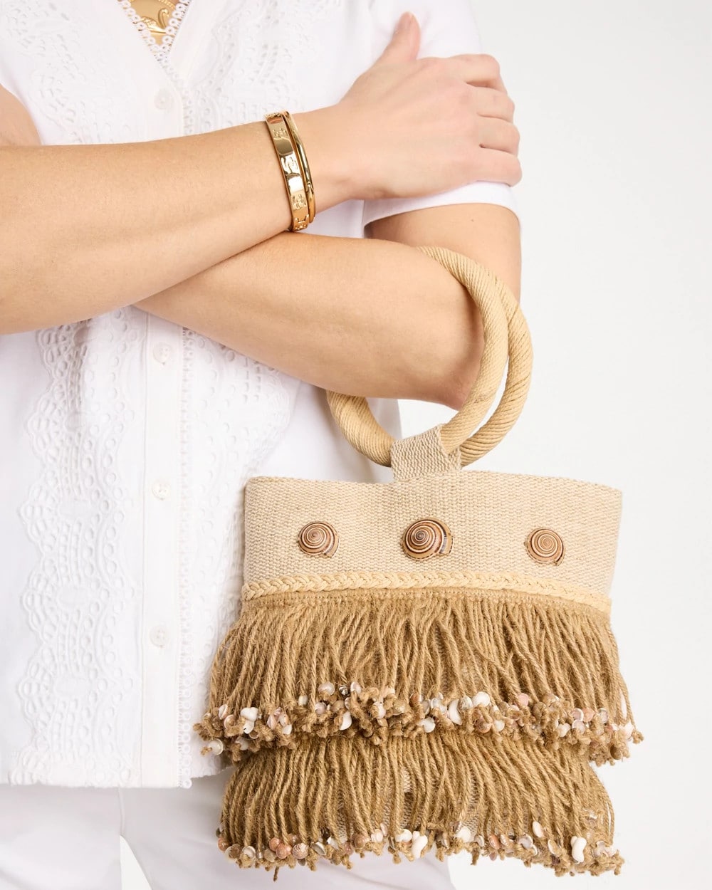 Chico's | Chico's Originals Bamboo Bucket Bag/ Natural