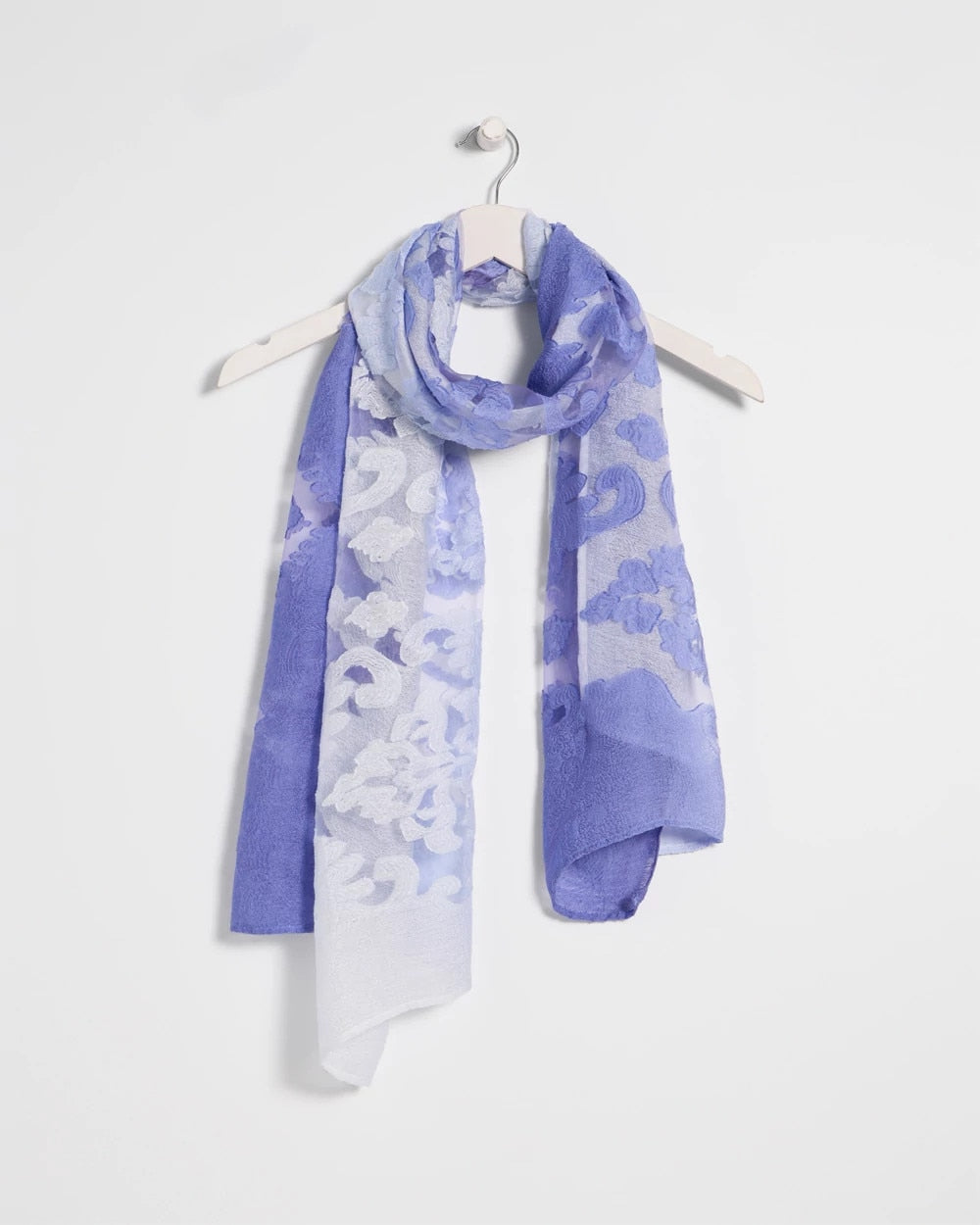Chico's | Ombre Burnout Oblong Scarf/ Blue