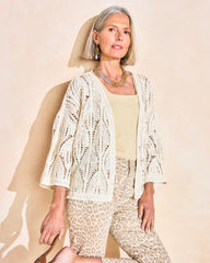 Chico's | Cotton Crochet Kimono/ Neutral