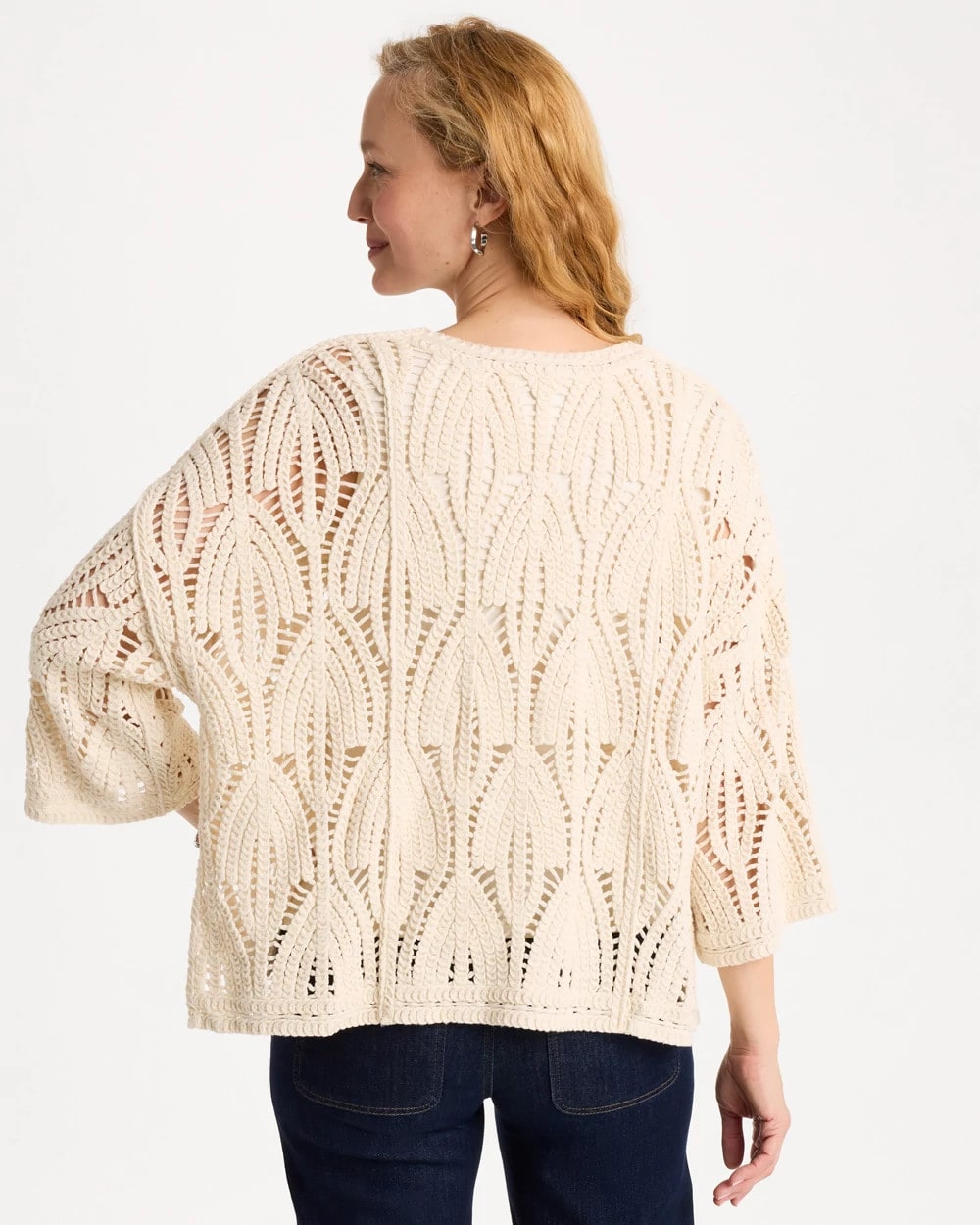 Chico's | Cotton Crochet Kimono/ Neutral