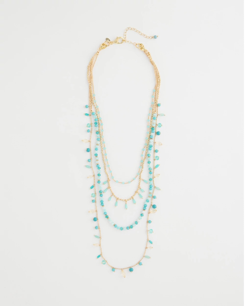 Chico's | Multi-Strand Aqua Layering Necklace/ Aqua