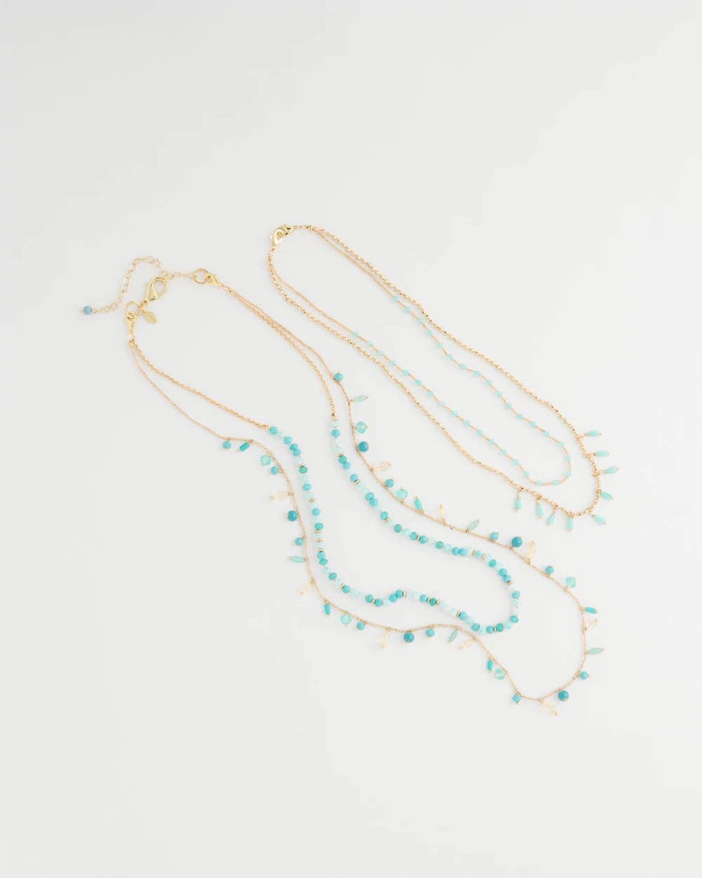 Chico's | Multi-Strand Aqua Layering Necklace/ Aqua