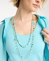 Chico's | Multi-Strand Aqua Layering Necklace/ Aqua