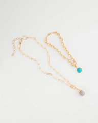 Chico's | Double-Strand Blue Pendant Necklace/ Aqua