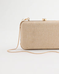 Chico's | Shell Embellished Clutch/ Natural