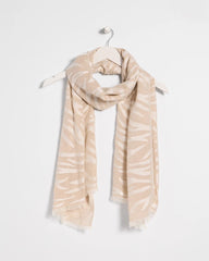 Chico's | Neutral Zebra Jacquard Oblong Scarf/ Neutral