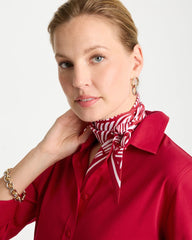 Chico's | Printed Skinny Scarf/ Cherry Lush