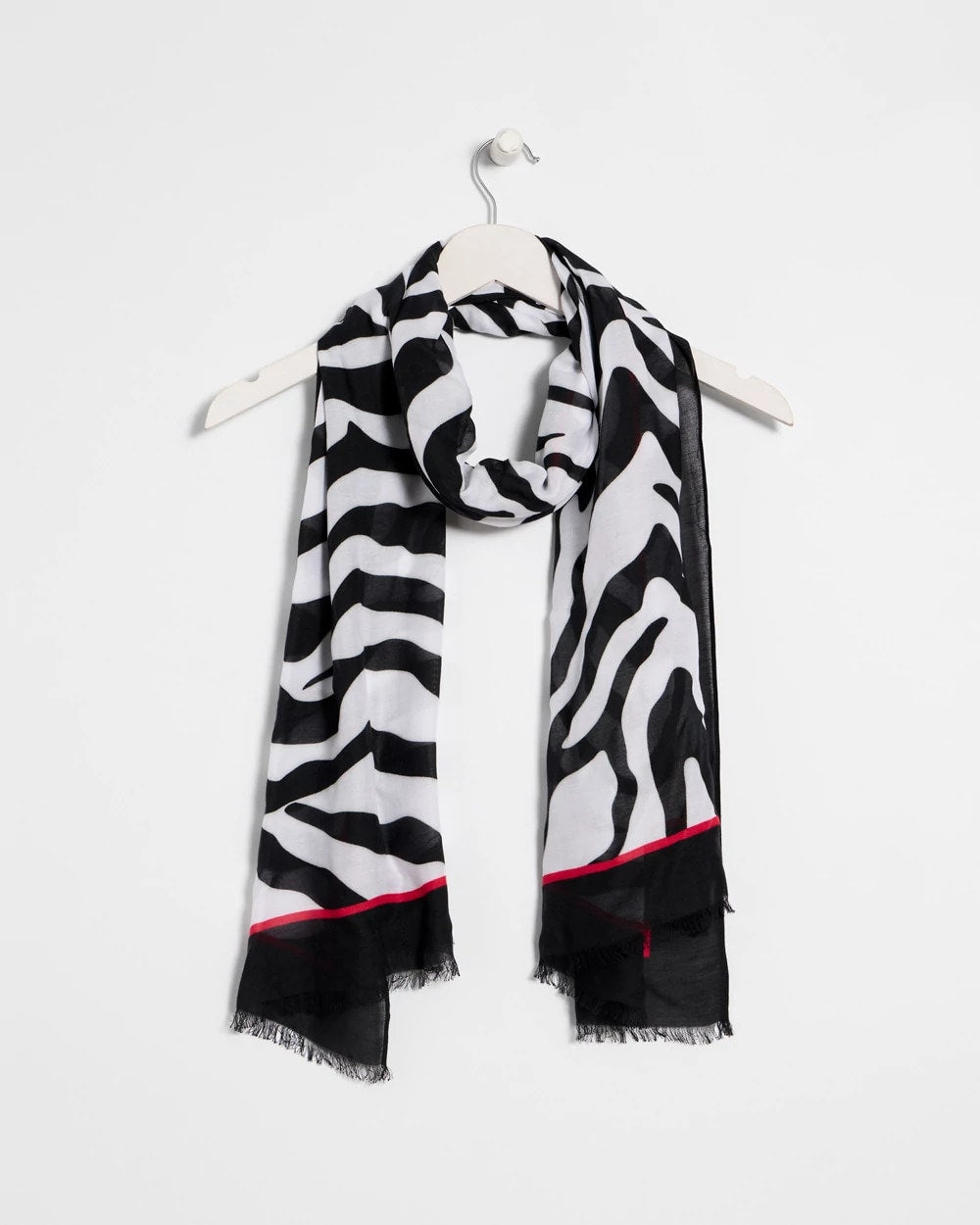 Chico's | Animal Print Oblong Scarf/ Black