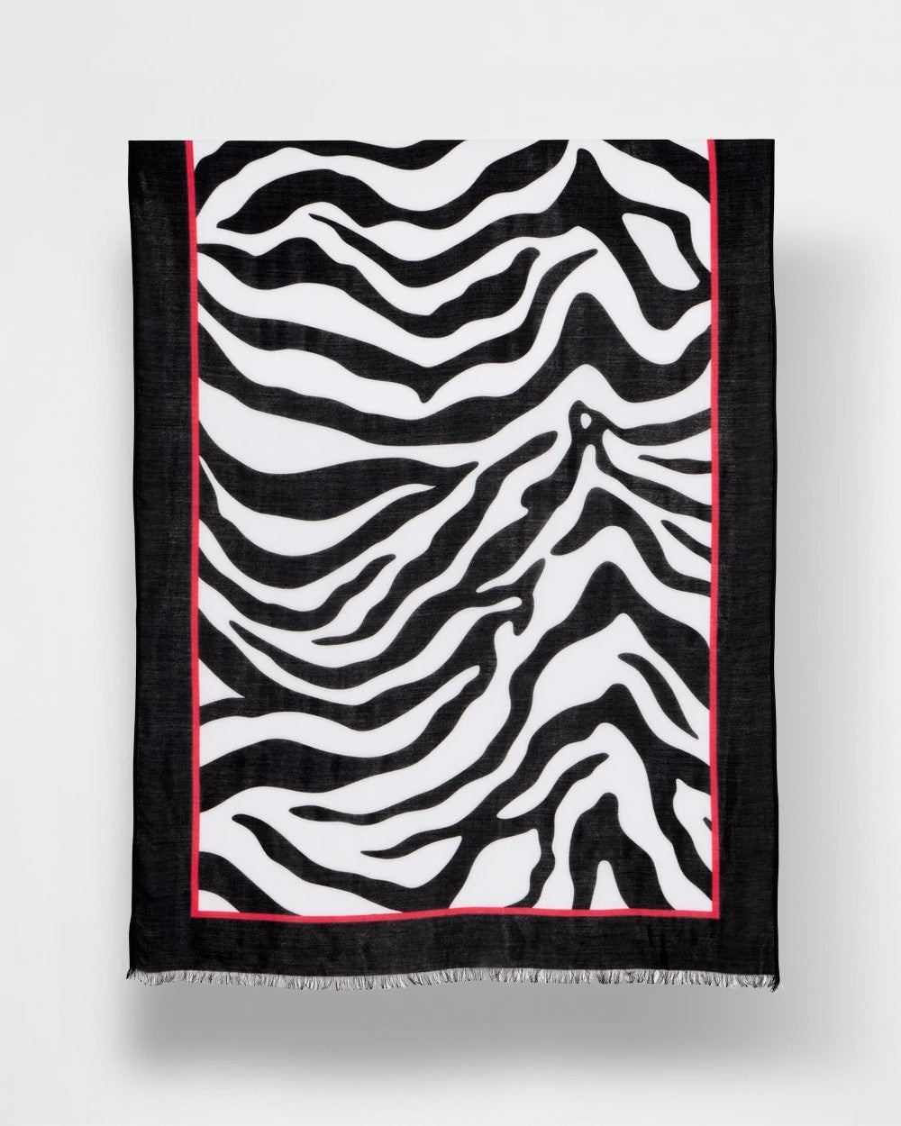 Chico's | Animal Print Oblong Scarf/ Black