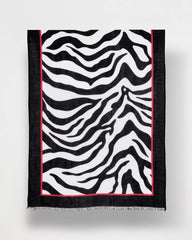Chico's | Animal Print Oblong Scarf/ Black