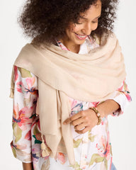 Chico's | Lurex Oblong Scarf/ Neutral