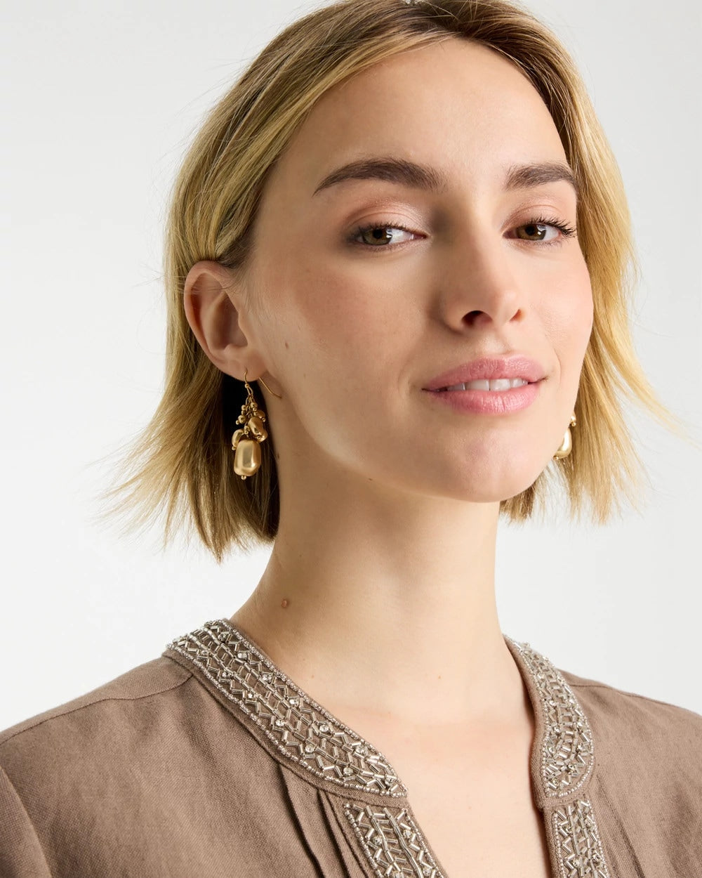 Chico's | Goldtone Cluster Earrings/ Gold