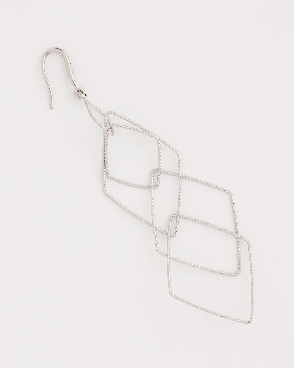 Chico's | Geo Linear Drop Earrings/ Silver