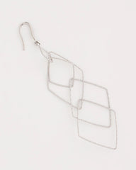 Chico's | Geo Linear Drop Earrings/ Silver