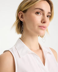 Chico's | Geo Linear Drop Earrings/ Silver