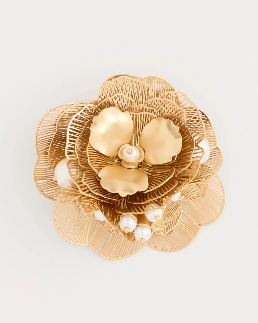 Chico's | Filigree Flower Brooch/ Gold