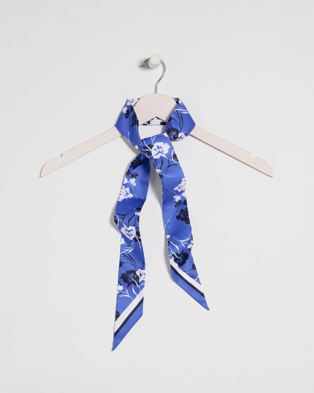 Chico's | Dutch Floral Polka-Dot Skinny Scarf/ Amparo Blue