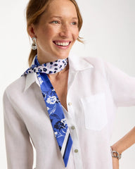 Chico's | Dutch Floral Polka-Dot Skinny Scarf/ Amparo Blue