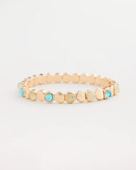 Chico's | Quartz Stone Small Stretch Bracelet/ Light Blue
