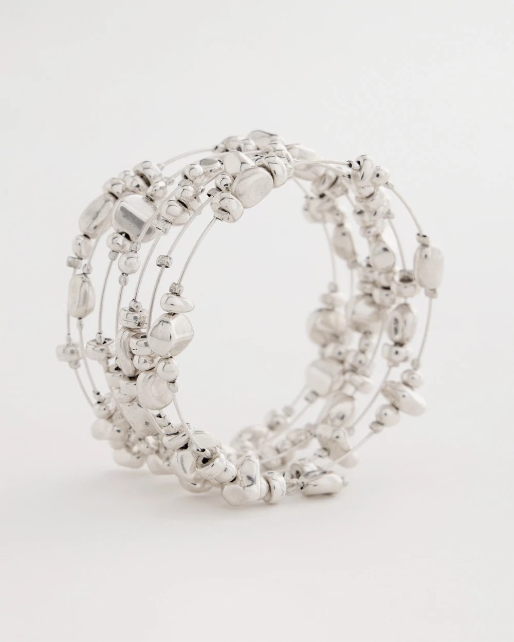 Chico's | Silvertone Coil Bracelet/ Silver