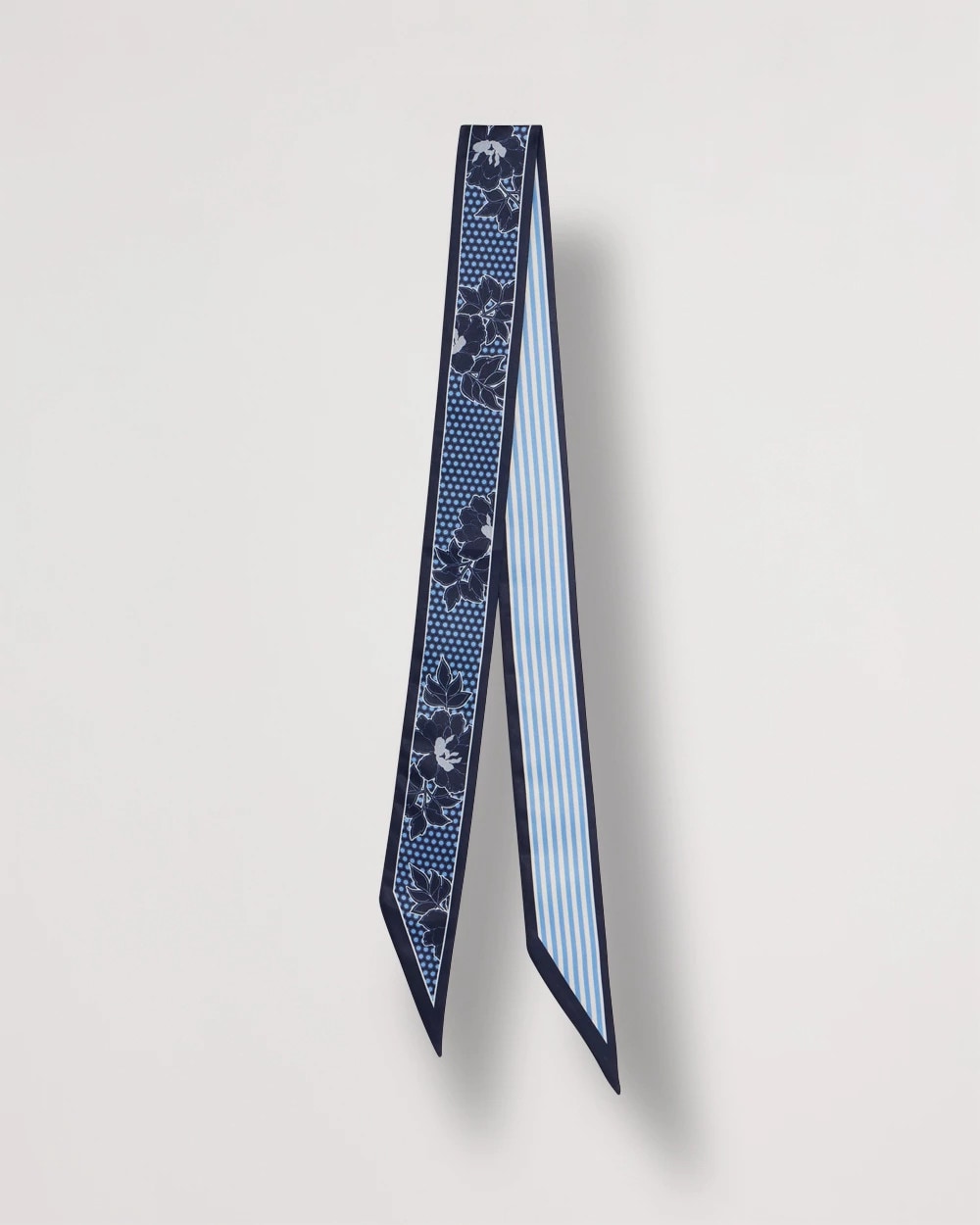 Chico's | Ikebana Printed Skinny Scarf/ Passport Blue