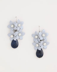 Chico's | Lapis Lazuli Stone Flower Earrings/ Blue