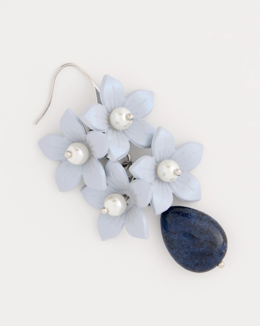 Chico's | Lapis Lazuli Stone Flower Earrings/ Blue