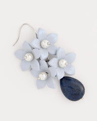 Chico's | Lapis Lazuli Stone Flower Earrings/ Blue