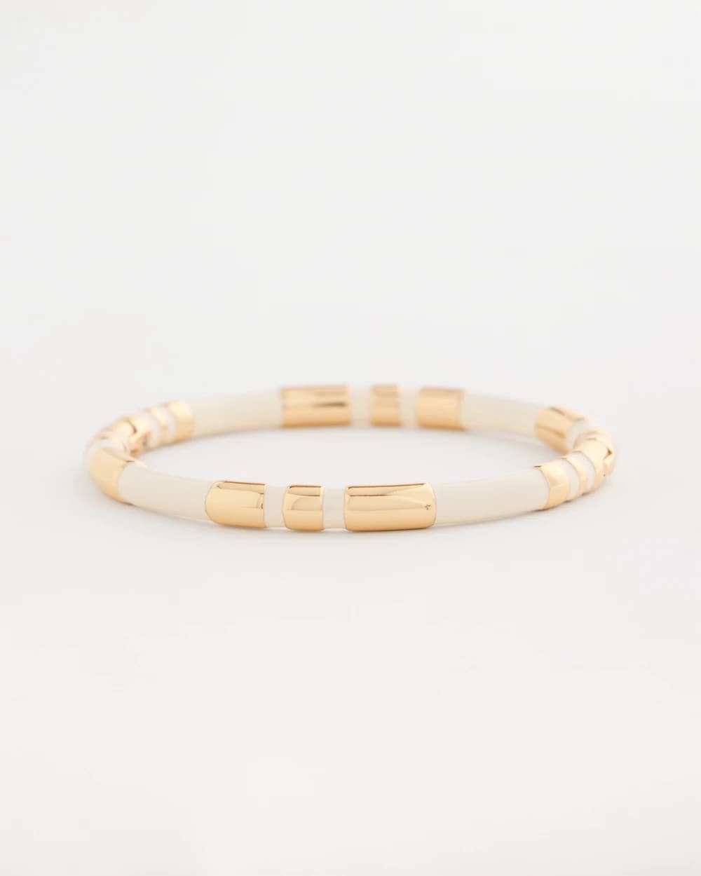 Chico's | White Enamel Hinge Bangle/ White