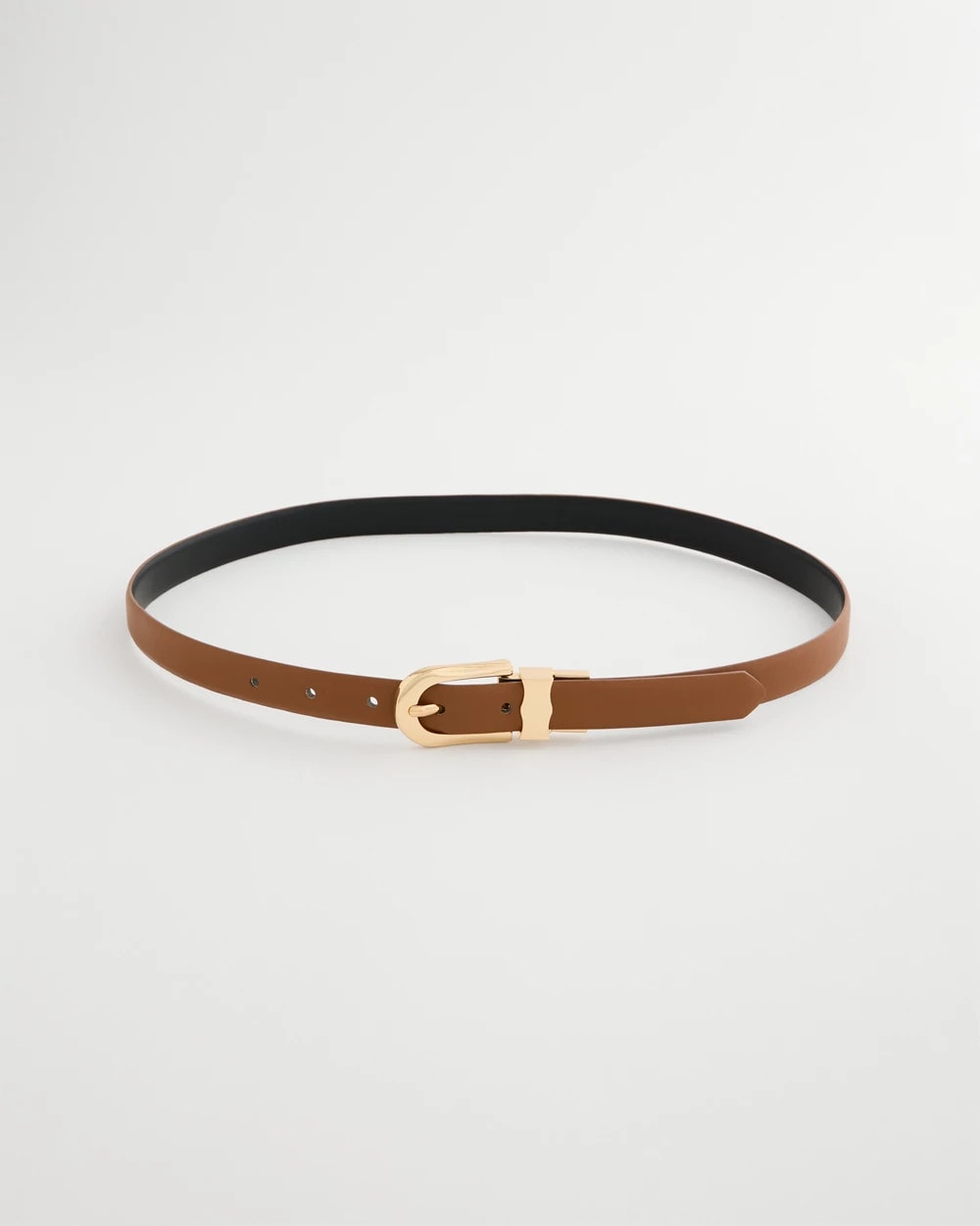 Chico's | Skinny Reversible Trouser Belt/ Black/Brown