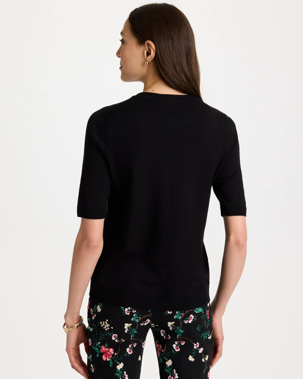 Chico's | Ella Crewneck Pullover Sweater/ Black