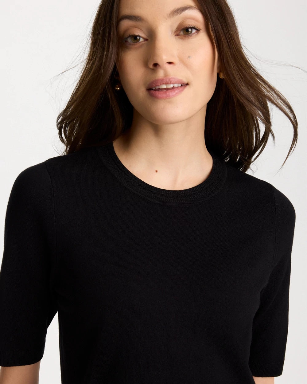 Chico's | Ella Crewneck Pullover Sweater/ Black